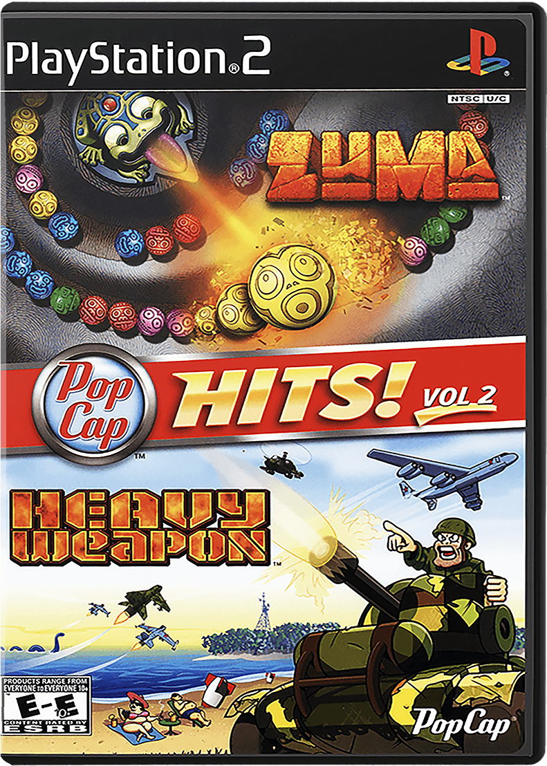 PopCap Hits Vol. 2 box art for Playstation 2